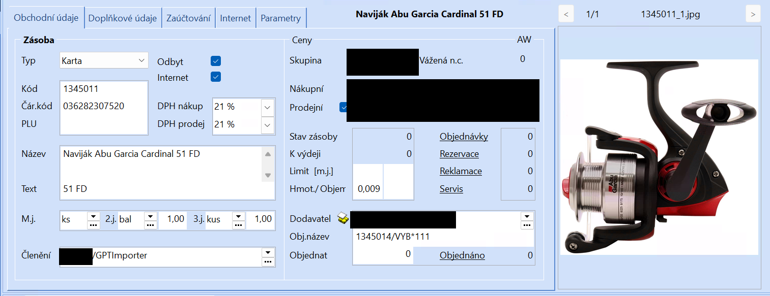 Automatické zalistování produktů do SW Pohoda - obrázek 1